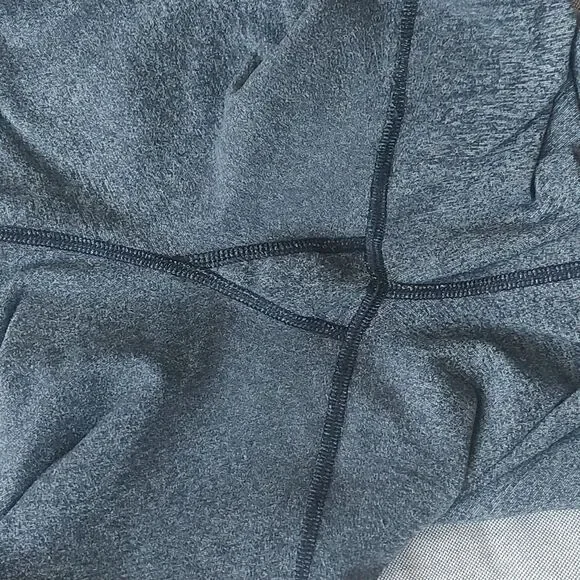 Athleta Women's Space Dye Chaturanga Capri Legging Criss Cross Gray Size L - Picture 9 of 9